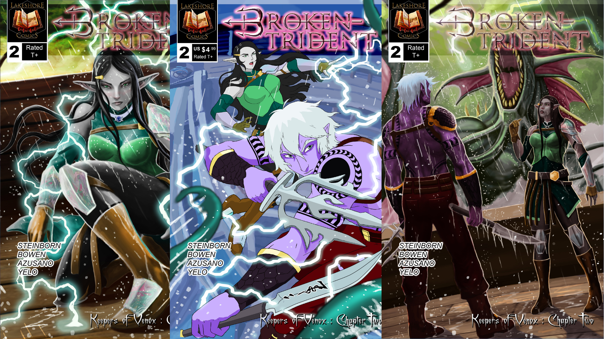 Broken Trident issue 2 cover collection