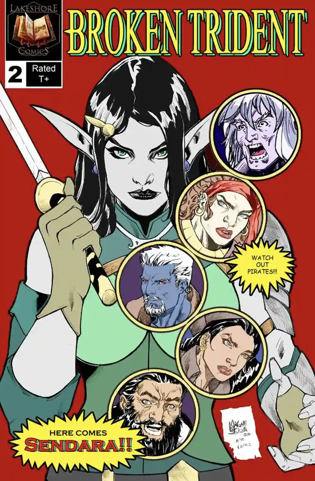 Broken Trident #2 — Cover D: New Mutants / Cable Homage